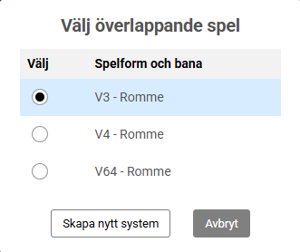 Välj överlappande spel
