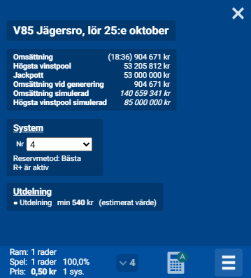 Ändringslogg BT One 7 Systeminfo. omsättning med mera